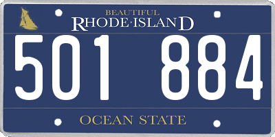 RI license plate 501884