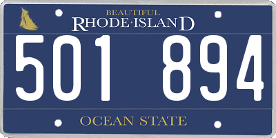 RI license plate 501894
