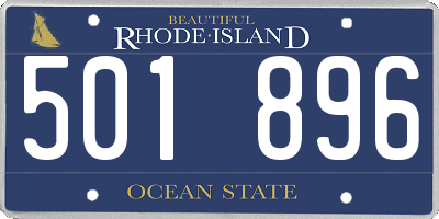 RI license plate 501896