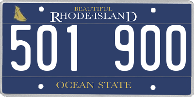 RI license plate 501900
