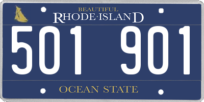 RI license plate 501901