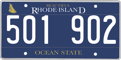 RI license plate 501902