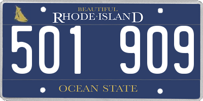 RI license plate 501909