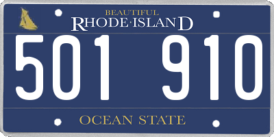 RI license plate 501910