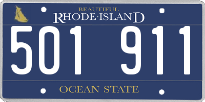 RI license plate 501911