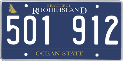 RI license plate 501912