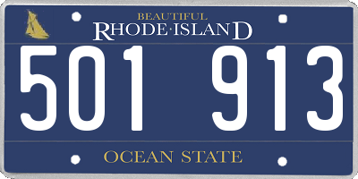 RI license plate 501913