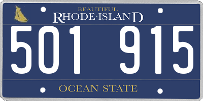 RI license plate 501915