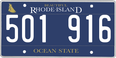 RI license plate 501916