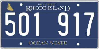 RI license plate 501917