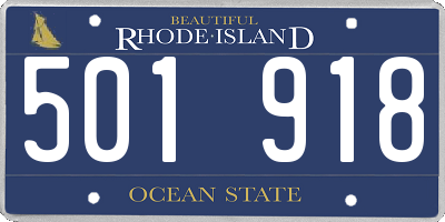 RI license plate 501918