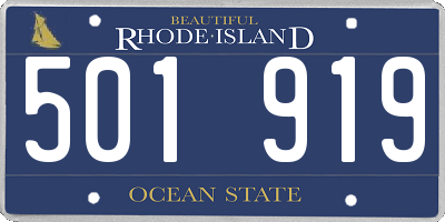RI license plate 501919
