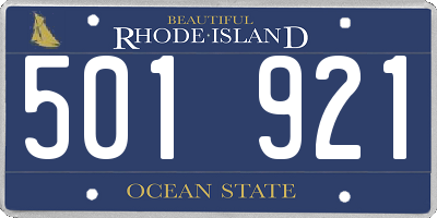 RI license plate 501921