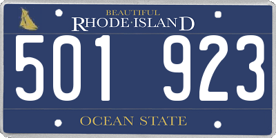 RI license plate 501923