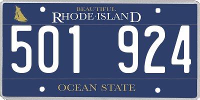 RI license plate 501924