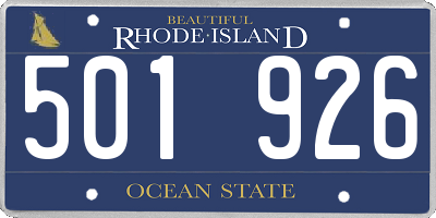 RI license plate 501926