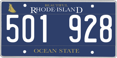 RI license plate 501928