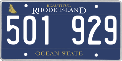 RI license plate 501929