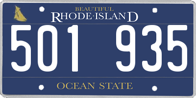 RI license plate 501935