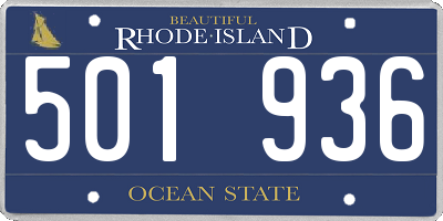 RI license plate 501936