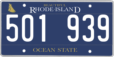 RI license plate 501939