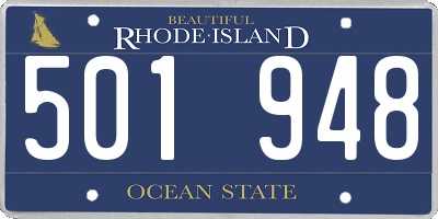 RI license plate 501948