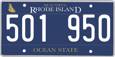 RI license plate 501950