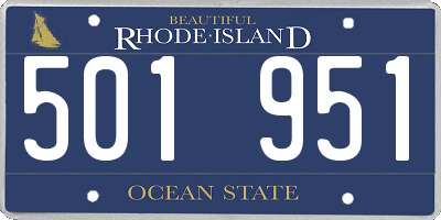 RI license plate 501951