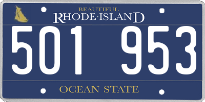 RI license plate 501953