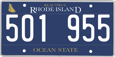 RI license plate 501955