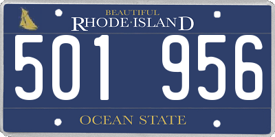 RI license plate 501956