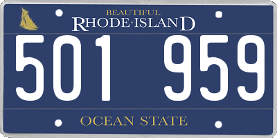 RI license plate 501959