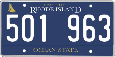 RI license plate 501963