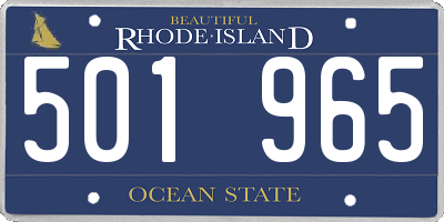 RI license plate 501965