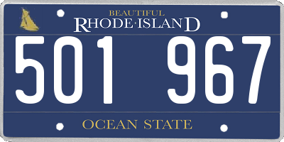 RI license plate 501967