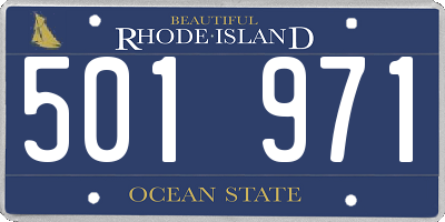 RI license plate 501971