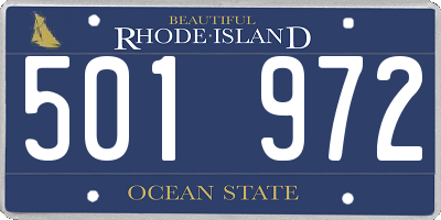 RI license plate 501972