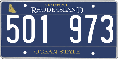 RI license plate 501973