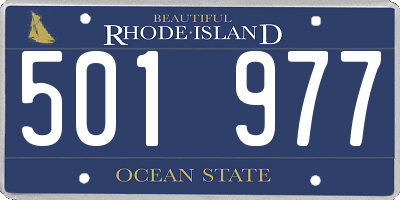 RI license plate 501977