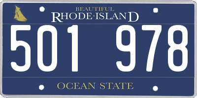 RI license plate 501978