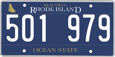 RI license plate 501979
