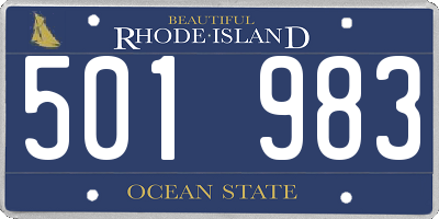RI license plate 501983