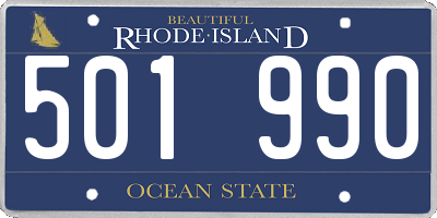 RI license plate 501990
