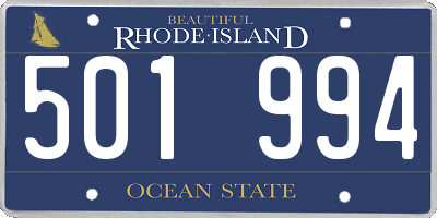 RI license plate 501994
