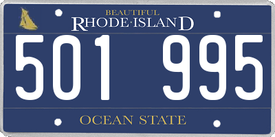RI license plate 501995
