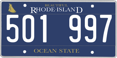 RI license plate 501997
