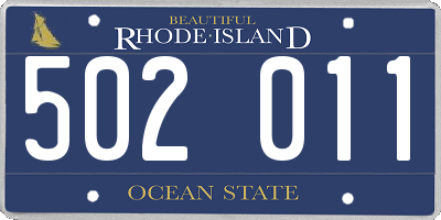 RI license plate 502011