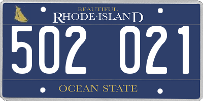 RI license plate 502021