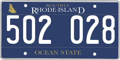 RI license plate 502028