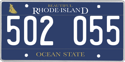 RI license plate 502055